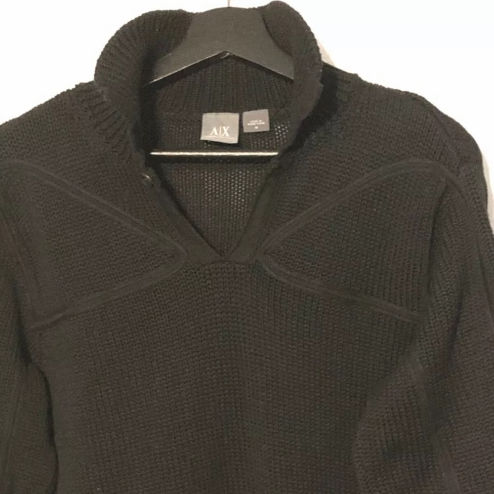 Armani Exchange black acrylic/cotton men’s Medium